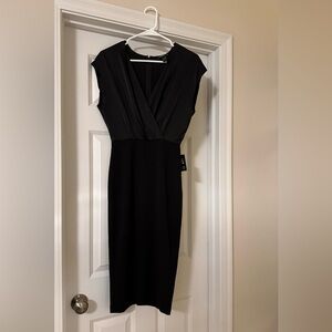 Express Silk Wrap Blouse Pencil Skirt Bodice Dress - XS - NWT - So Chic
